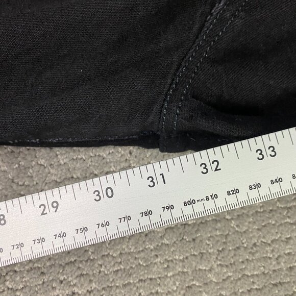 Levi's 501 Jeans Men's 44 x 34 Fits 44 x 31 Black Stretch Denim Button Fly - Picture 14 of 14